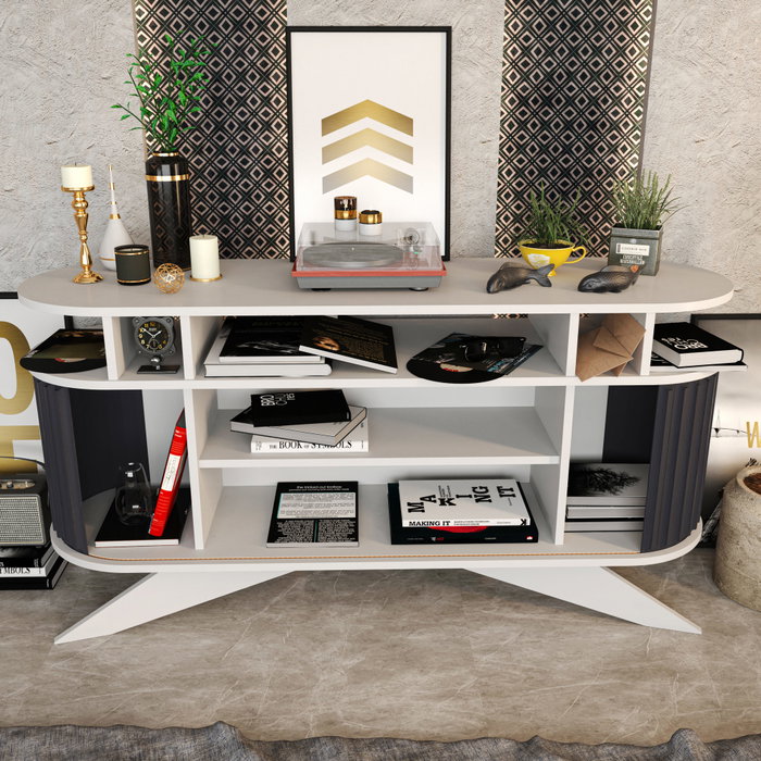 Hanah Home Aparador Moderno Blanco y Antracita